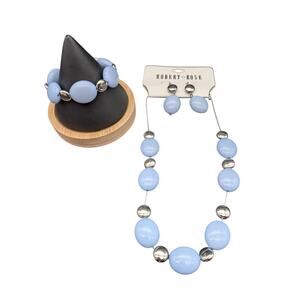 Robert Rose matching jewelry set in beautiful pastel blue